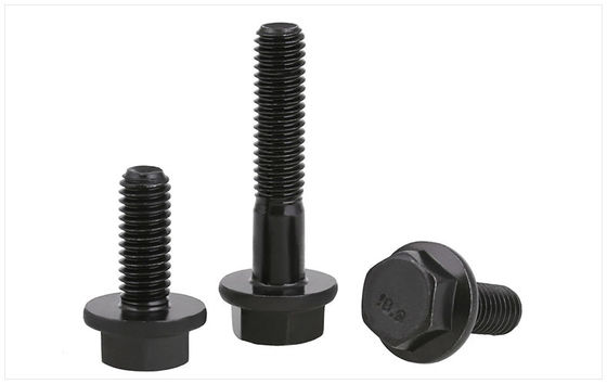 China Black Phosphate Class 10.9 Steel Hex Flange Bolts  Class 10.9 Flange Hex Head Screws supplier