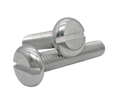 China White Zinc Plated Steel Pan Head Slotted Screws DIN85 Slotted Drive Pan Head Machine Screws supplier
