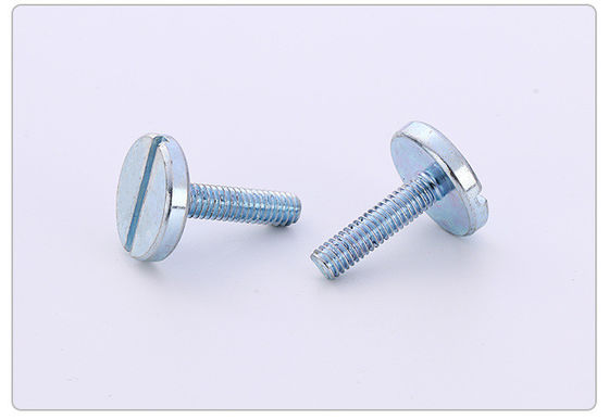 China White Zinc Plated Steel Slotted Drive Thumb Screws GB833 Big Filliser Head Slotted Drive Screws supplier