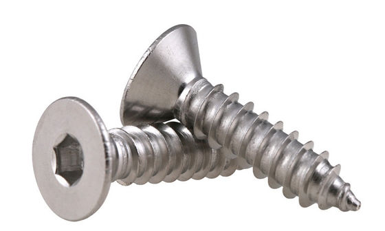 China Countersunk Head Hex Drive Self - Tapping Screws Flat Head Socket Drive Pointed Screws supplier