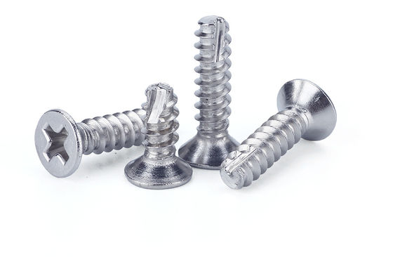 China Countersunk Head Metal Tapping Screws Flat Head Thread Cutting Screws For Metal supplier