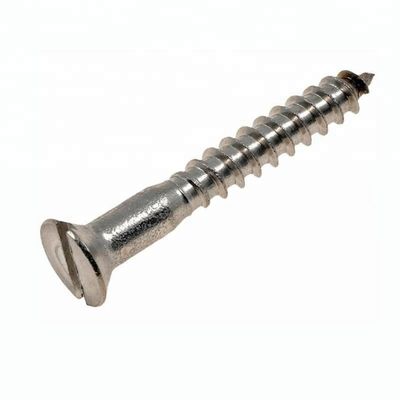 China Stainless Steel Slotted Countersunk Head Wood Screws  Slotted Flat Head Wood Screws supplier