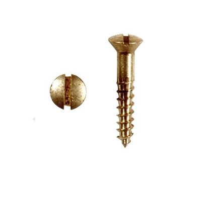 China Yellow Brass Slotted Drive Oval Head Wood Screws  Round Head Furniture Screws supplier