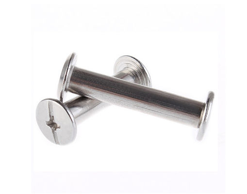 China Stainless Steel Chicago Binding Barrels and Screws Big Truss Head Slotted Drive Butt Screws supplier