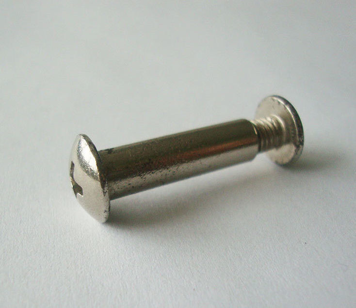 Fully Threaded Metal Binding Post And Chicago Style Screws With Right