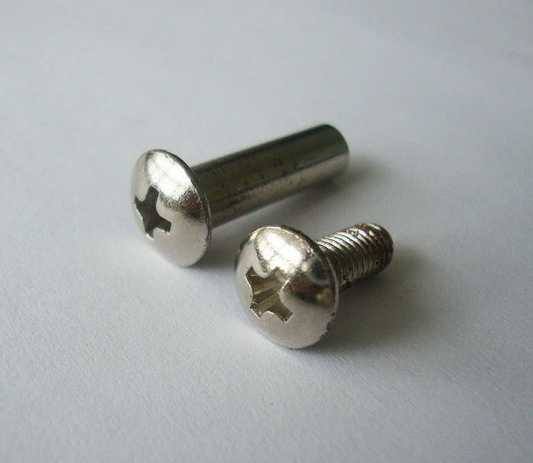 Slotted / Phillips Drive Metal Binding Post , Stainless Steel Butt Screws