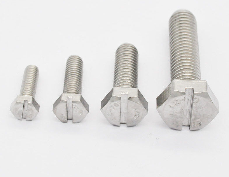 GB29.1 Slotted Hex Head Cap Screw , Fully Threaded Stainless Steel Hex