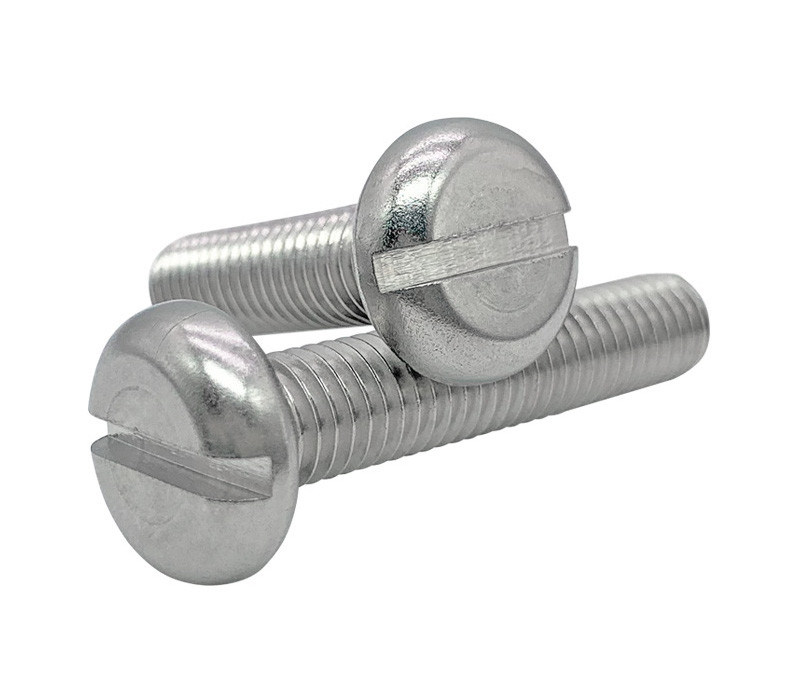 White Zinc Plated Steel Pan Head Slotted Screws DIN85 Slotted Drive Pan Head Machine Screws