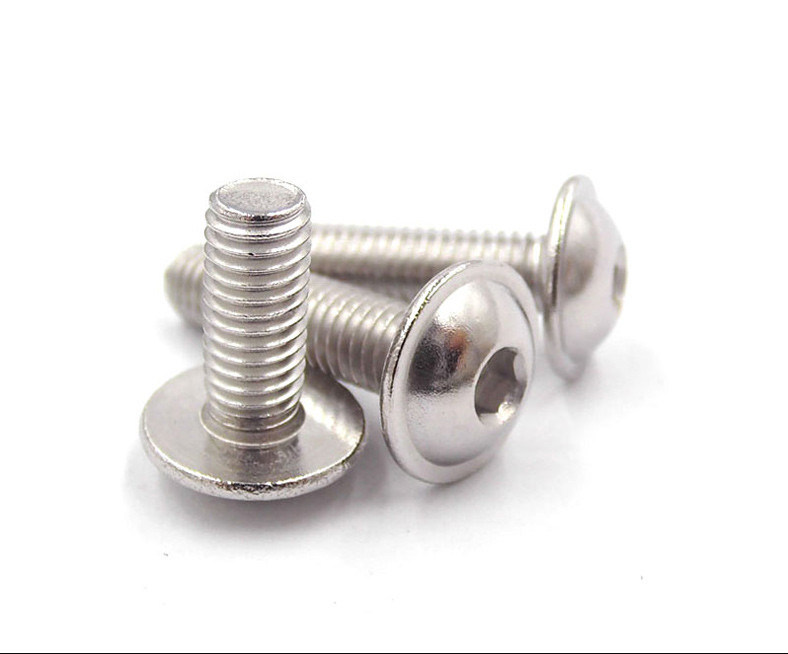 188 Stainless Steel Flanged Round Head Hex Drive Machine Screws Pan