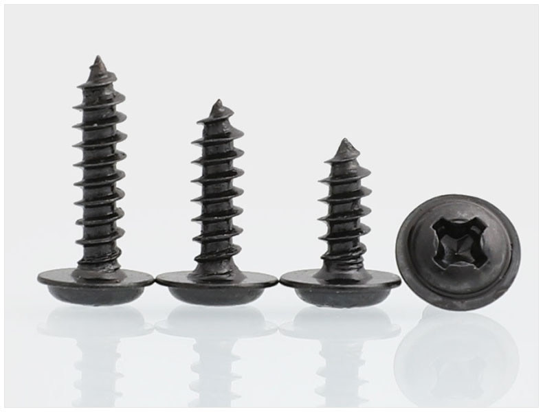 DIN968 Black Oxide Steel Phillips Drive Pan Head Tapping Screw with