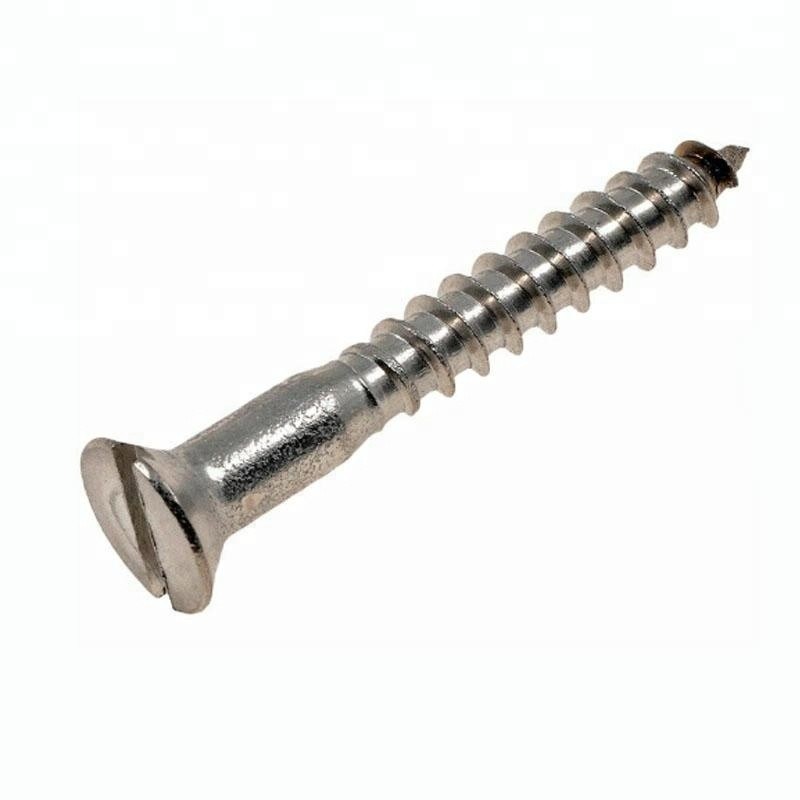 Stainless Steel Slotted Countersunk Head Wood Screws Slotted Flat Head
