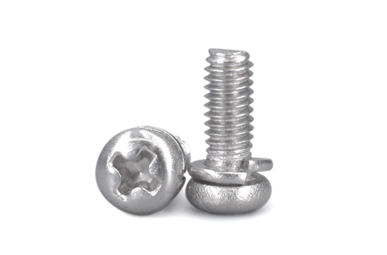 Stainless Steel Pan Head Screws With Spring Washer 2 IN 1 Pan Head SEMS