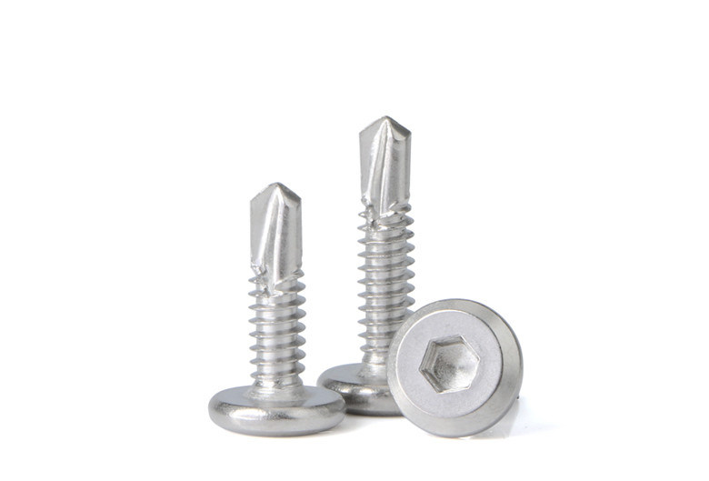 Stainless Steel Flat Head Hex Socket Drive Self Drilling Screws For Metal
