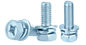 Zinc Plated Steel Phillips Drive Hex Head With Spring Washer And Plain Wssher SEMS Screws supplier
