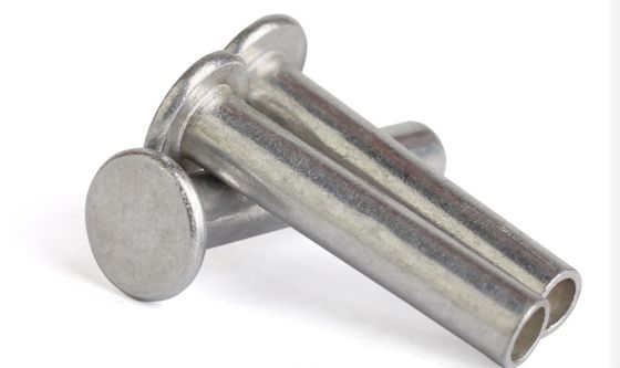 Pack of 2 TSC0603-100 3/32 Steel Semi-Tubular Rivet with Oval Head Type and Zinc Finish; PK100 