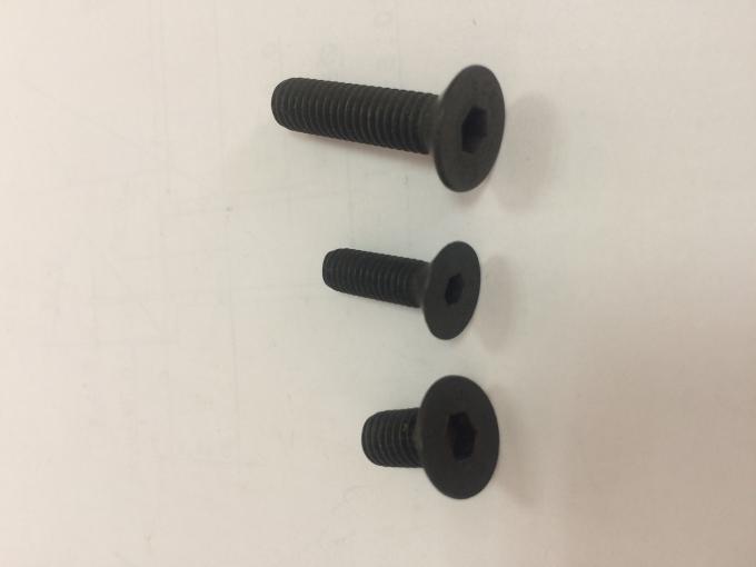 Black Oxide Metric Alloy Steel Hex Drive Flat Head Screws Countersunk