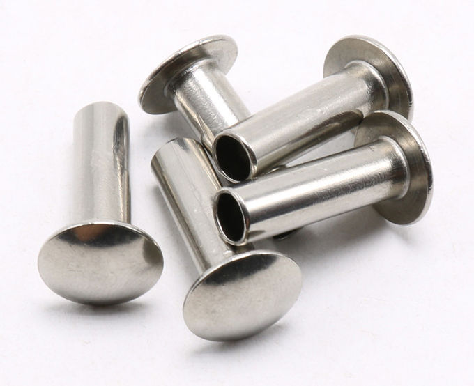 Stainless Steel Semi Tubular Rivet Round Head Hollow End For Brake Lining
