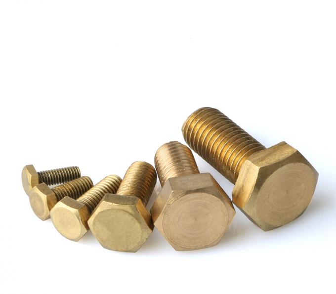 Metric Thread Brass Hex Head Screws Brass Hex Bolts Brass Hexagon Head Bolts