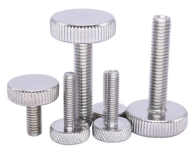 18-8 Stainless Steel Low-Profile Knurled-Head Thumb Screws DIN653 Knurled Thumb Screws  Ajustment Screws