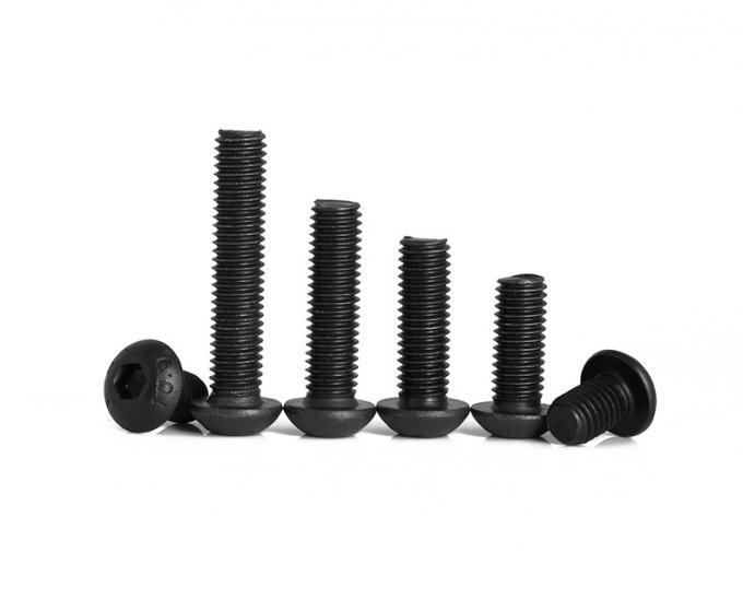 Class 10.9 Alloy Steel Pan Head Hex Drive Screws ISO7380 Black Oxide