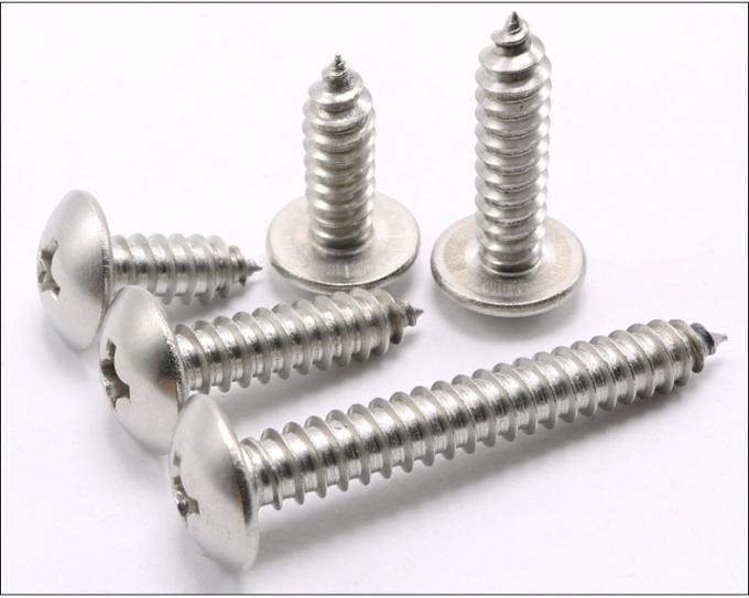 316 Stainless Steel ExtraWide Rounded Head Screws for Sheet Metal