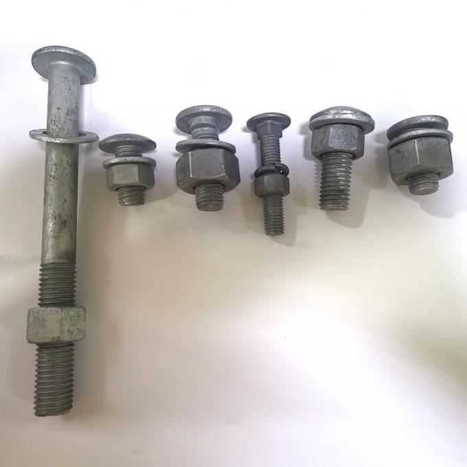 Custom Round Head Bolts Electro Galvanized Guardrail Bolts
