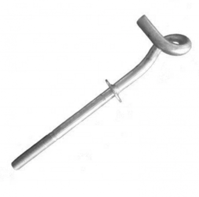 Galvanized Pigtail Eye Bolt Pigtail Hook Bolt For Electric Power Fittings
