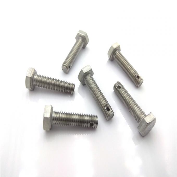 Stainless Steel GB31 Hex Bolt With Split Pin Hole On Shank Hex Head Bolt For Safety Wire