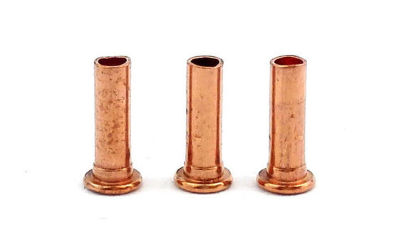 China Small Semi Tubular Red Copper Rivets For Brake Linings Corrosion Resistance supplier