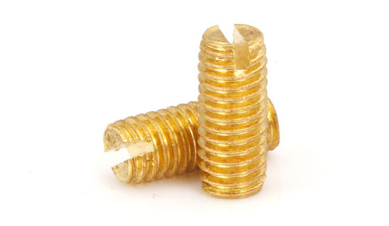 China ASME B18.6.2 Brass M3 Metal Set Screws Flat Point GB70.3 With Right Hand Thread supplier