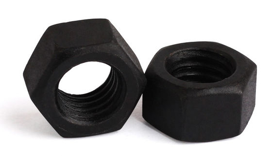 China Grade 2H Black Oxide Steel Extra-Wide Hexagon Nut Steel Heavy Hex Nuts supplier