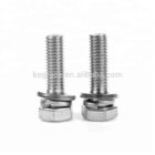 Stainless Steel Hex Head And Spring Washer Combination Bolt DIN933 Assembly Hex Bolts With Nuts