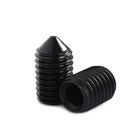 Carbon Steel Black Oxide Hexagon Socket Set Screws With Cone Point DIN 914