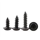 DIN 968 Black Tapping Screws Cross Recessed Pan Head Tapping Screws With Collar Wafer Head Self Tapping Round Head Screw