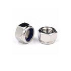 Nylon Nut Stainless Steel DIN985 Prevailing Torque Type Hexagon Thin Nuts With Non Metallic Insert