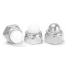 Prevailing Torque Type Hexagon Domed Cap Nuts With Nonmetallic Insert DIN 986 Self Locking Nylon Insert Domed Cap Nuts