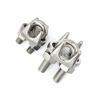 CALIDAD  DIN 741 Drop Forged Stainless Steel Wire Rope Clamp For Cable End Connections fábrica