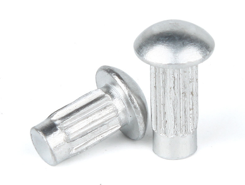 Aluminum Alloy Pan Head Rivets Knurled Rivet For Name Plate ISO Approved