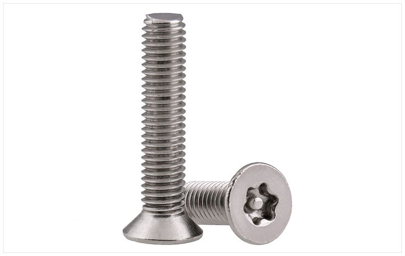 Stainless Steel PinIn Torx Drive Flat Head Screws ASME B18.3 Countersunk Head TamperResistant