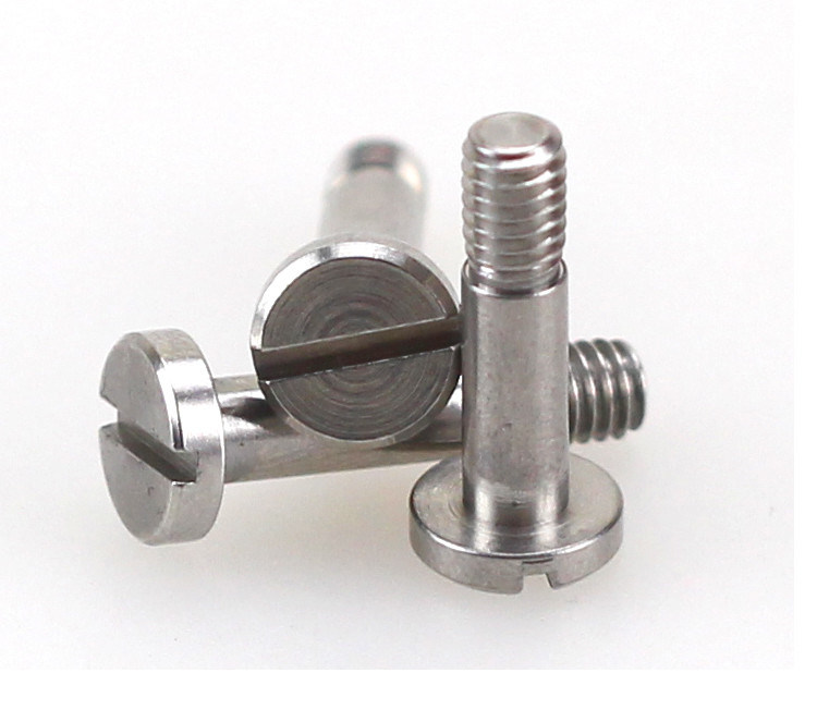 Stainless Steel Slotted Head Shoulder Screws Wheel Bolts With Metric Thread