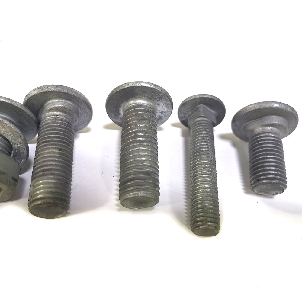 HDG Oval Neck Track Bolt Railway Guardrail Bolt Carbon Steel Highway