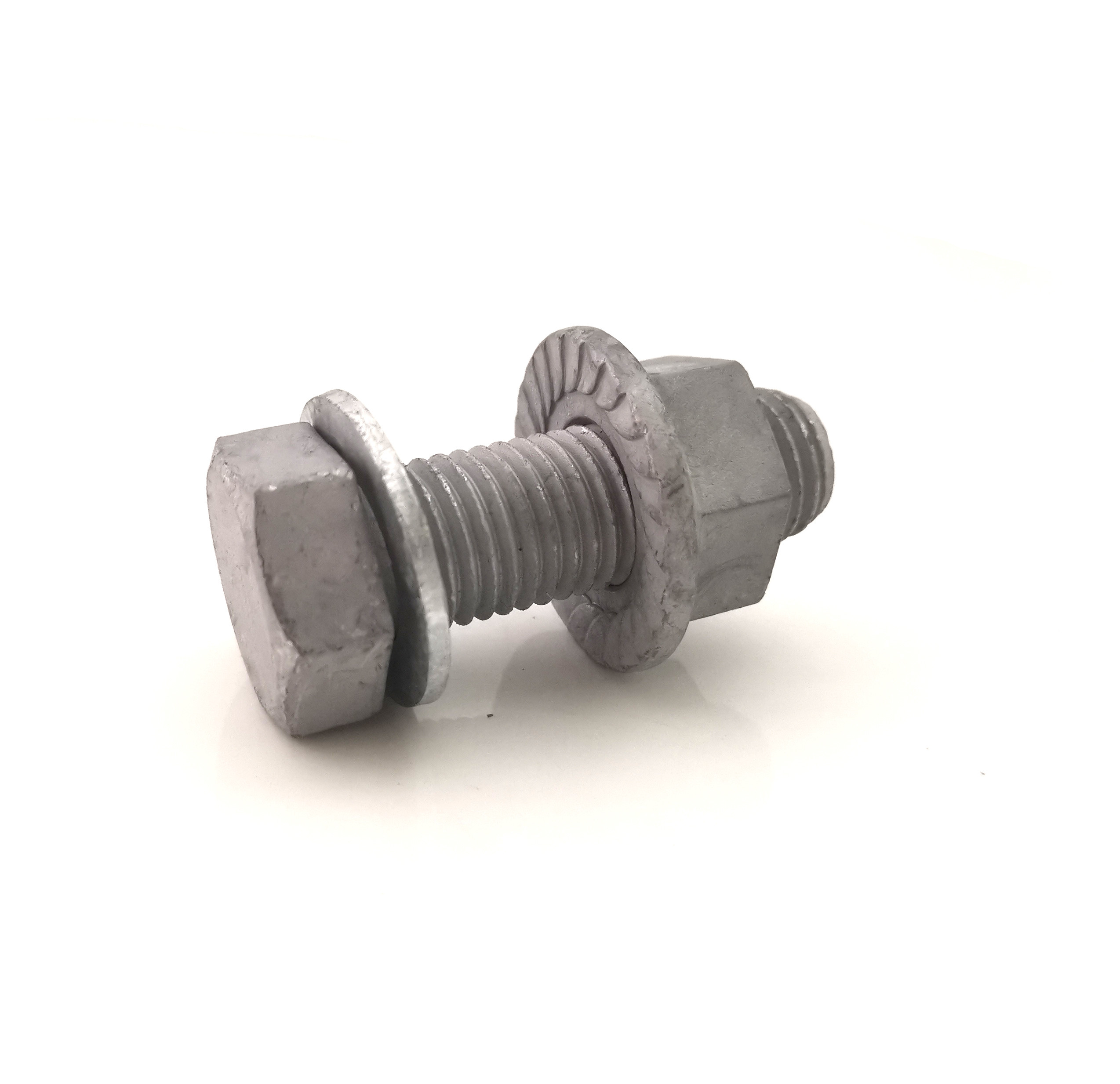 Hot Dip Galvanized Composite Screws Full Threaded Hex Bolt With Flange