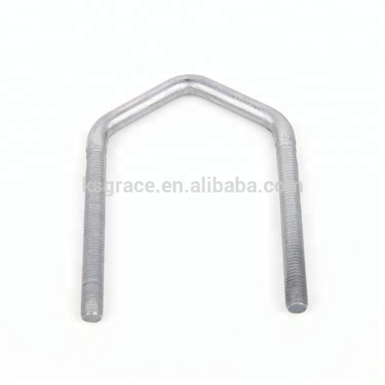 Carbon Steel Dacromet V Anchor Bolts U Bolts Inch Size Square Bending V Shape U Bolt