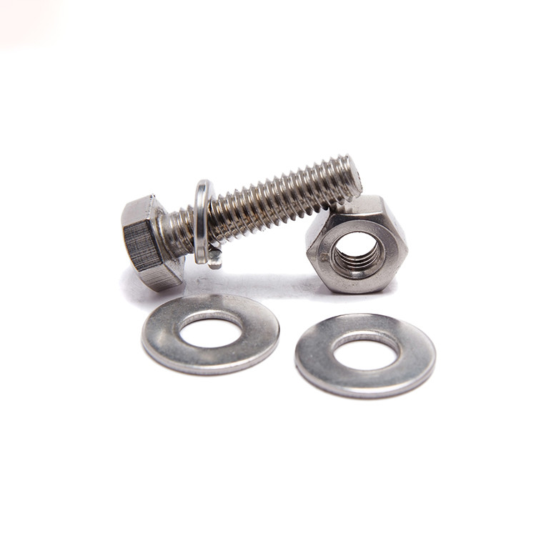 Custom Combination Screw Bolts Fasteners Black Plain Silver Gold Stainless Hex Head Bolt Nuts