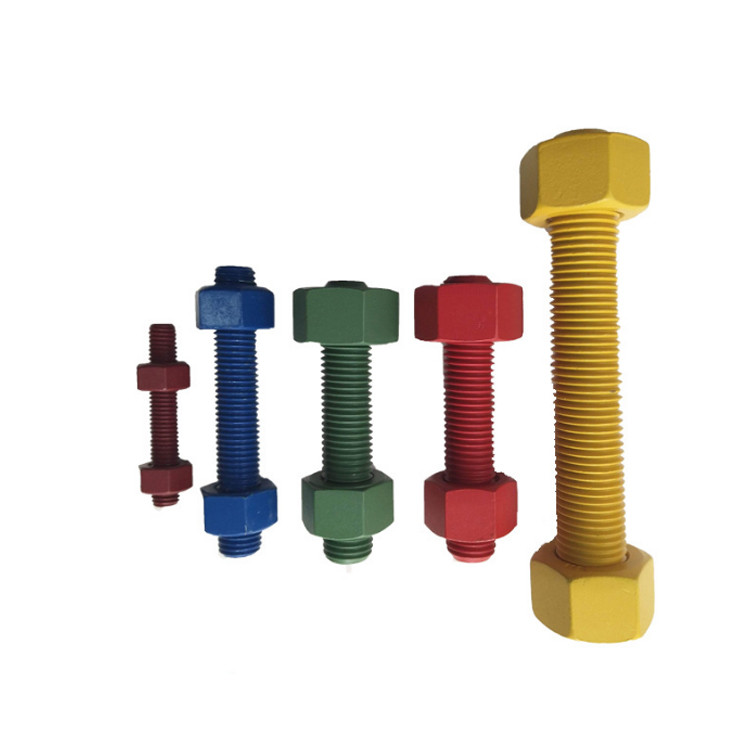 Mild Carbon Steel DIN933 DIN931 Teflon Hex Head Bolts Petrochemical