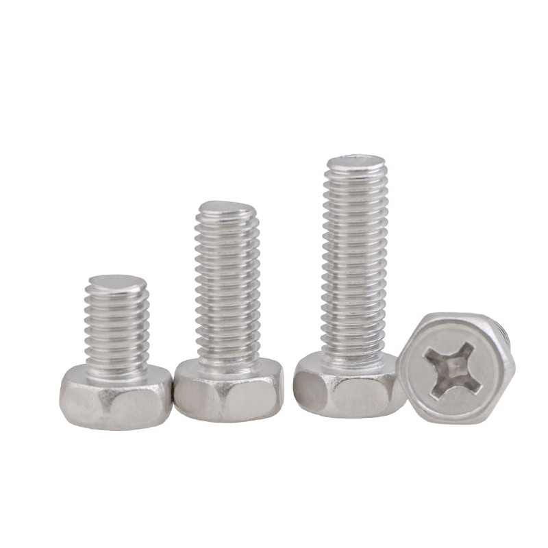 GB29 Cross Recessed Hexagon Head Bolt Cross Socket Hex Screws Hexagon