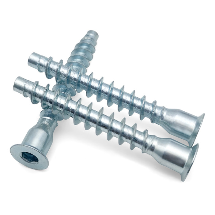 Flat Head Drive Self Tapping Euro Screw Hexagonal Wood Furniture