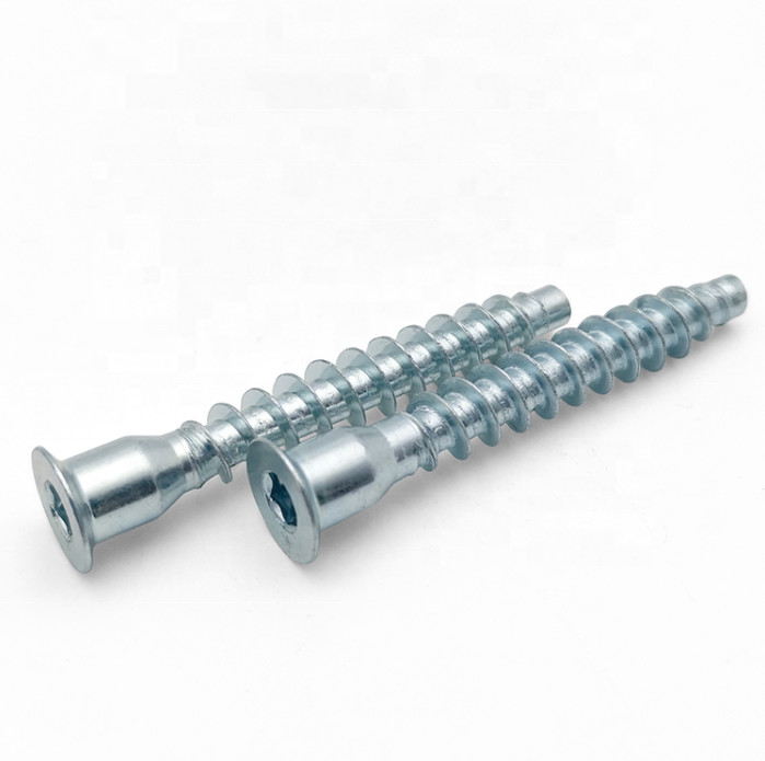 Flat Head Drive Self Tapping Euro Screw Hexagonal Wood Furniture
