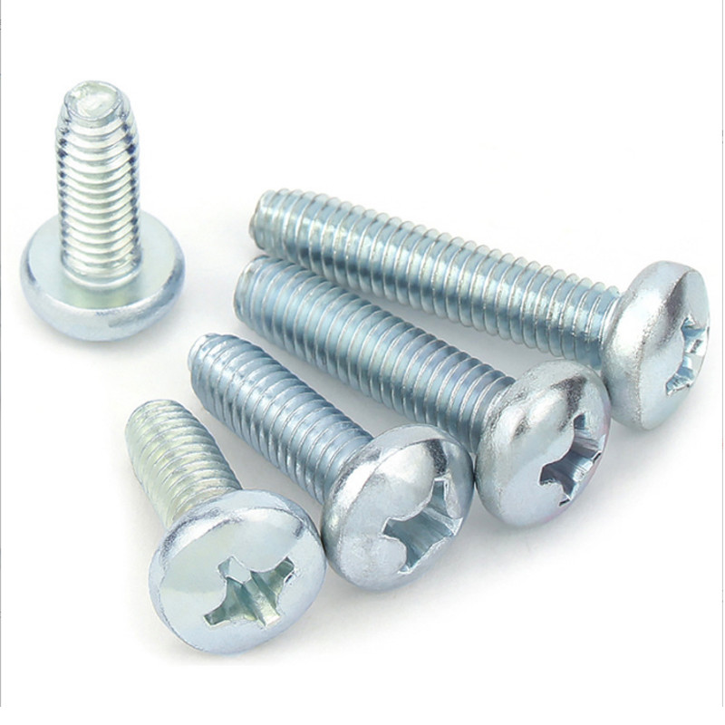 Carbon Steel Thread Forming Screws GB6560 Cross Recessed Pan Head Screw With Zinc Plated