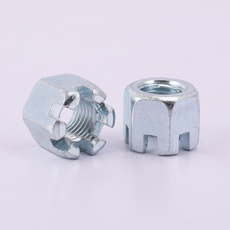Slotted Round Lock Head Hexagon Slotted Castle Crown Nuts Hexagon